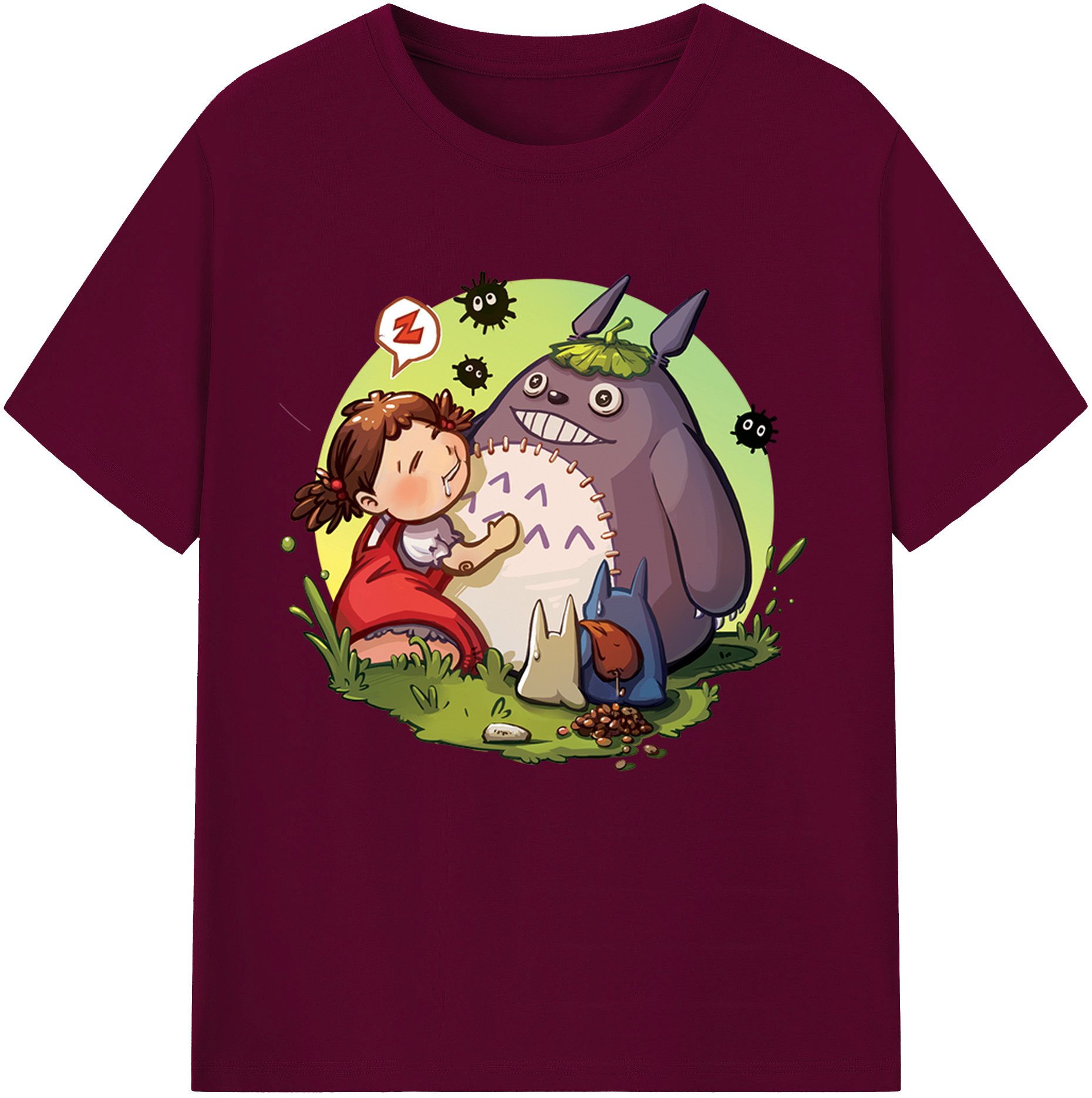 （画像用） となりのトトロ 草壁メイ 草壁サツキ My Neighbor Totoro Satsuki Kusakabe Mei Kusakabe レディースカジュアルプリントTシャツ（綿100％）